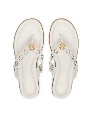 MICHAEL Michael Kors Japonki Jane Thong 40S6JNFS1L Biały. Białe japonki MICHAEL Michael Kors, bez wzorów, ze skóry. Za 529.99 zł.