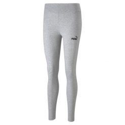Damskie legginsy Essentials PUMA Light Gray Heather. Czarne legginsy Puma, bez wzorów, sportowe. Za 106.15 zł.