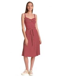 Vive Maria Sukienka "Summer Capri" w kolorze czerwonym rozmiar: L. Czerwone sukienki Vive Maria, l, bez wzorów, z tkaniny, bez kołnierzyka, bez ramiączek, midi, rozkloszowane. Za 121.51 zł.