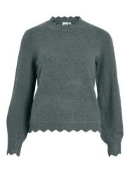 Vila Sweter "Vinikolina" w kolorze zielonym rozmiar: L. Zielone swetry Vila, l, bez wzorów, bez ramiączek. Za 124.95 zł.