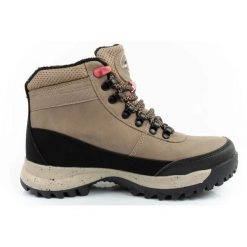 Damskie buty trekkingowe Vertigo Alpes Everest. Brązowe buty trekkingowe Aulp, bez wzorów, z materiału, bez zapięcia, trekkingowe. Za 259.99 zł.