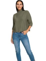 Heine Sweter w kolorze zielonym rozmiar: 46. Zielone swetry Heine, bez wzorów, bez ramiączek. Za 43.99 zł.