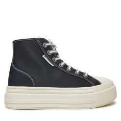 Trampki Tommy Jeans. Czarne trampki Tommy Jeans, bez wzorów, z jeansu, bez zapięcia. Za 279.99 zł.
