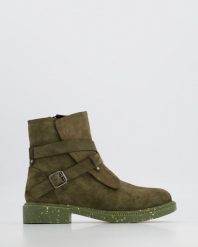 ZAMSZOWE BOTKI 3552 R174 J GREE. Botki Venezia, bez wzorów, ze skóry, bez obcasa, bez zapięcia. Za 229.00 zł.