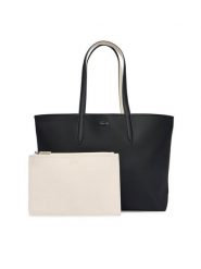 Lacoste Torebka Anna NF2142AA Czarny. Czarne shopper bag Lacoste, bez wzorów, ze skóry, bez dodatków. Za 479.99 zł.