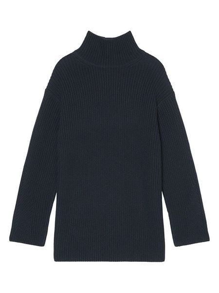 Marc O´Polo Sweter w kolorze granatowym rozmiar: L. Niebieskie swetry l, bez wzorów, z bawełny, bez ramiączek. Za 303.78 zł.