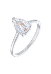 Elli Damski pierścionek zaręczynowy solitaire drop z cyrkoniami w srebrze próby 925 Sterling Silver Pierścionki 1 ct. Szare pierścionki Elli, z cyrkonią, srebrne. Za 203.99 zł.
