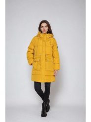 Steve Madden Płaszcz zimowy w kolorze żółtym rozmiar: XL. Żółte płaszcze Steve Madden, na zimę, xl, bez wzorów, z puchu, bez kaptura. Za 152.99 zł.