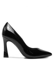 KARL LAGERFELD Czółenka Premiere 90 KL33514 Czarny. Czarne czółenka KARL LAGERFELD, bez wzorów, z lakierowanej skóry, bez obcasa, bez zapięcia. Za 769.99 zł.