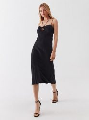 Calvin Klein Sukienka codzienna K20K205865 Czarny Regular Fit. Czarne sukienki Calvin Klein, na co dzień, bez wzorów, z wiskozy, bez kołnierzyka, bez ramiączek, proste. Za 699.99 zł.