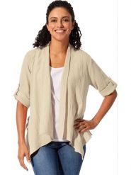 WITT WEIDEN Kardigan w kolorze beżowym rozmiar: 38. Brązowe swetry WITT WEIDEN, bez wzorów, z bawełny, bez ramiączek. Za 56.99 zł.