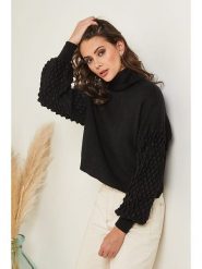 Soft Cashmere Golf w kolorze czarnym rozmiar: 38/40. Czarne swetry Soft Cashmere, bez wzorów, klasyczne, bez ramiączek. Za 92.42 zł.