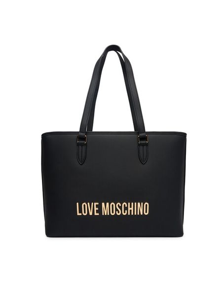LOVE MOSCHINO Torebka JC4190PP1OKD0000 Czarny. Czarne shopper bag Love Moschino, bez wzorów, ze skóry, bez dodatków. Za 1,049.00 zł.