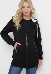 Czarna Bluza Ocieplana Sztucznym Futerkiem z Kapturem i Kieszeniami Violanda. Czarne bluzy Born2be, l, bez wzorów, bez ramiączek, z kapturem. W wyprzedaży za 118.99 zł.