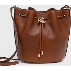 Lauren Ralph Lauren torebka skórzana 431876723004 kolor brązowy. Brązowe torebki klasyczne Lauren Ralph Lauren, bez wzorów, bez dodatków. Za 1,549.90 zł.