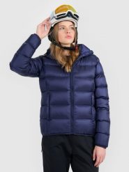 4F Kurtka puchowa trekkingowa z wypełnieniem naturalnym damska - granatowa XL. Niebieskie kurtki 4f, s, bez wzorów, z puchu, bez kaptura. Za 799.99 zł.
