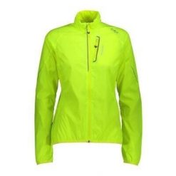 Damska kurtka wodoodporna CMP. Żółte kurtki przejściowe sportowe CMP, bez wzorów, z softshellu, bez kaptura, trekkingowe. W wyprzedaży za 283.60 zł.