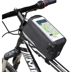 Torba rowerowa na ramę Wozinsky wodoodporna 1,5 L. Czarne torebki klasyczne Wozinsky, bez wzorów, sportowe, bez dodatków. Za 40.00 zł.