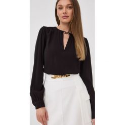 MICHAEL Michael Kors bluzka MS240BJ4ME damska kolor czarny gładka. Czarne bluzki MICHAEL Michael Kors, m, bez wzorów, z tkaniny, bez kołnierzyka, bez ramiączek. W wyprzedaży za 689.99 zł.