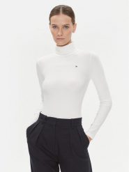 Tommy Hilfiger Golf 5x2 WW0WW39826 Écru Slim Fit. Swetry Tommy Hilfiger, xl, bez wzorów, z wiskozy, bez ramiączek. Za 179.99 zł.