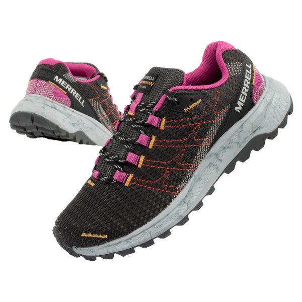 Buty sportowe damskie Merrell Fly Strike. Czarne buty sportowe lifestyle Merrell, bez wzorów, z materiału, sportowe, bez zapięcia. Za 269.00 zł.
