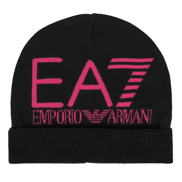 Czapka EA7 Emporio Armani. Czarne czapki zimowe EA7 Emporio Armani, bez wzorów. Za 149.99 zł.