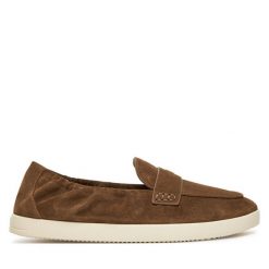 Półbuty Tory Burch. Brązowe półbuty wsuwane Tory Burch, bez wzorów, sportowe, bez obcasa, na płaskiej podeszwie. Za 1,639.00 zł.