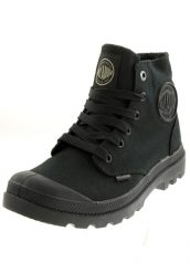 Buty sportowe Sneakersy unisex, Palladium Mono Chrome. Czarne buty treningowe Palladium, na zimę, bez wzorów, z materiału, bez zapięcia, trekkingowe. Za 319.99 zł.