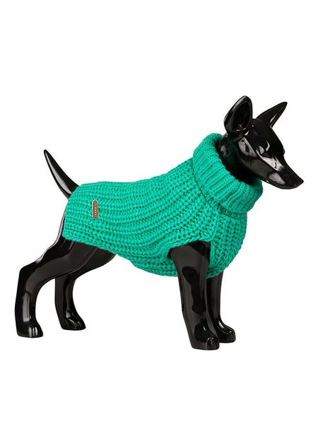 Paikka Wełniany sweter w kolorze zielonym dla psa rozmiar: 50 cm. Zielone swetry Paikka, bez wzorów, z materiału, bez ramiączek. Za 127.65 zł.