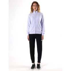Bluza z bawełna z zamek błyskawiczny na trening. Fioletowe bluzy LEONE 1947 APPAREL, bez wzorów, z bawełny, bez kaptura, na fitness i siłownię. W wyprzedaży za 179.45 zł.