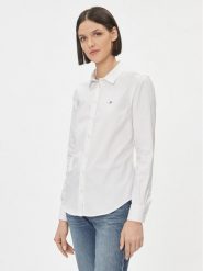 Gant Koszula Slim Stretch Oxford 4300141 Biały Slim Fit. Białe koszule Gant, bez wzorów, z bawełny, bez kołnierzyka, bez ramiączek. Za 549.99 zł.
