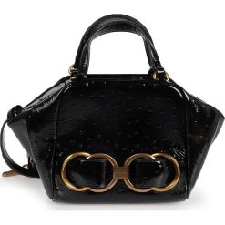 Pinko Torebka "Mini Duffle Double Rings". Żółte walizki Pinko, z tłoczeniem. Za 799.00 zł.