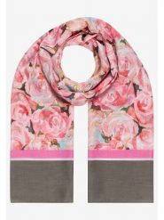 More & More Szal w kolorze jasnoróżowo-szarobrązowym rozmiar: onesize. Brązowe szaliki i kominy More & More, bez wzorów, z materiału. Za 34.99 zł.