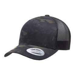 Czapka Z Daszkiem Camo Mesh Trucker Cap. Brązowe czapki z daszkiem FLEXFIT, bez wzorów, z meshu, sportowe. Za 87.99 zł.