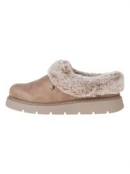 Skechers Kapcie "Keepsakes" w kolorze szarobrązowym rozmiar: 36,5. Brązowe kapcie Skechers, bez wzorów, z materiału. Za 123.53 zł.