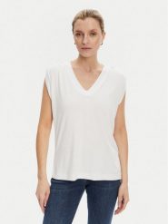 Guess Bluzka W5YP52 KCYW2 Biały Regular Fit. Białe bluzki Guess, xxl, z aplikacjami, z syntetyku, bez kołnierzyka, bez ramiączek. Za 129.99 zł.