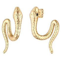 Yokoamii Kolczyki weze z mosiadzu w kolorze zlotym z cyrkoniami 1 ct Damski. Żółte kolczyki Yokoamii, z cyrkonią, pozłacane. Za 149.99 zł.