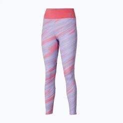 Legginsy do biegania damskie Mizuno 7/8 Printed. Fioletowe legginsy Mizuno, bez wzorów, z elastanu, eleganckie, długie. Za 179.99 zł.