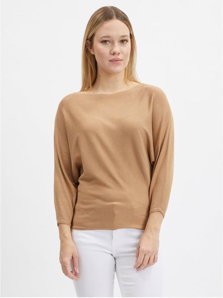 Orsay Sweter w kolorze beżowym rozmiar: S. Brązowe swetry Orsay, s, bez wzorów, bez ramiączek. Za 34.99 zł.