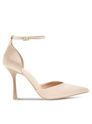 Jenny Fairy Szpilki BONELLA LS6049-01 Beżowy. Brązowe szpilki Jenny Fairy, bez wzorów, z materiału, bez obcasa, na szpilce, bez zapięcia. Za 139.99 zł.