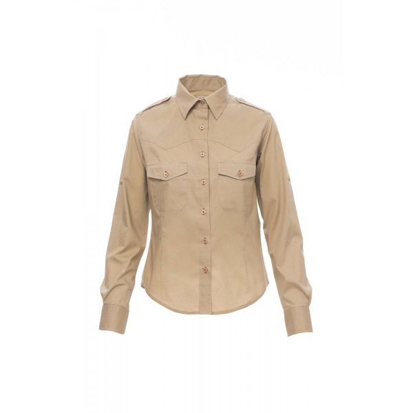 Koszula damska Payper Trophy. Brązowe koszule PAYPER WEAR, bez wzorów, eleganckie, bez kołnierzyka, bez ramiączek. Za 159.50 zł.