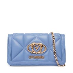 Torebka LOVE MOSCHINO. Niebieskie kopertówki Love Moschino, bez wzorów, wizytowe, bez dodatków. Za 699.99 zł.