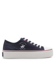 Beverly Hills Polo Club Trampki BHPC027M Granatowy. Niebieskie trampki Beverly Hills Polo Club, bez wzorów, z materiału, bez zapięcia. Za 129.99 zł.