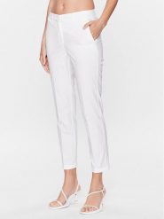 Marella Spodnie materiałowe Samuele 2331310532 Biały Slim Fit. Białe spodnie materiałowe Marella, bez wzorów, z bawełny. Za 389.99 zł.