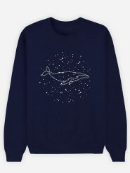 WOOOP Bluza "Whale Constellation" w kolorze granatowym rozmiar: S. Niebieskie bluzy Wooop, s, bez wzorów, z bawełny, bez ramiączek, bez kaptura. Za 83.03 zł.