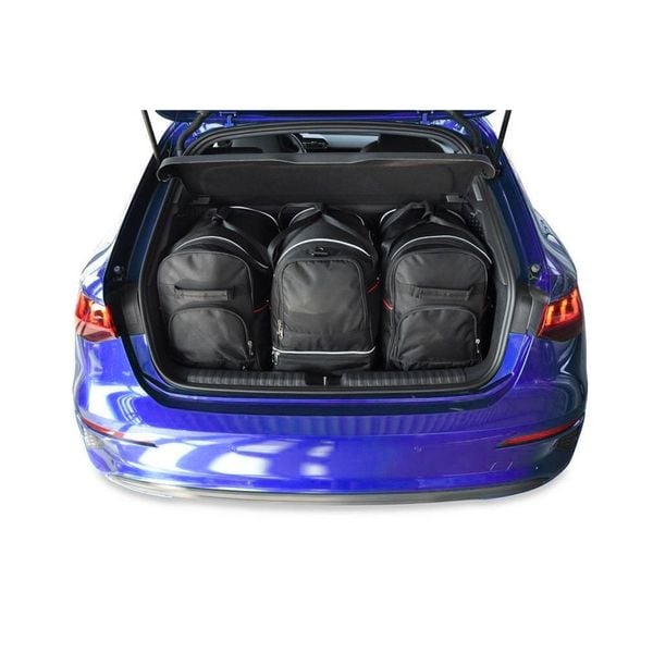 Torby Do Bagażnika Audi A3 Allstreet 2024+ 3 Szt Kjust. Czarne torby podróżne KJUST, bez wzorów. Za 940.00 zł.