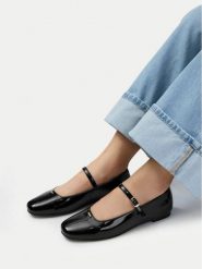 MEXX Baleriny EO-CZY12-01 Czarny. Czarne baleriny Mexx, bez wzorów, ze skóry, bez obcasa, bez zapięcia. Za 249.99 zł.