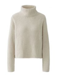 Oui Golf w kolorze kremowym rozmiar: 44. Brązowe swetry Oui, bez wzorów, z bawełny, bez ramiączek. Za 316.99 zł.