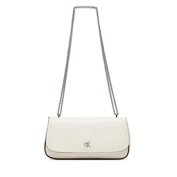 Torebka Calvin Klein. Białe kopertówki Calvin Klein, bez wzorów, wizytowe, bez dodatków. Za 429.99 zł.