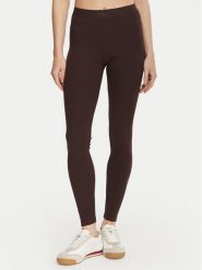 Guess Legginsy V6YB23 K4666 Brązowy ciemny Slim Fit. Brązowe legginsy Guess, z aplikacjami. Za 264.99 zł.